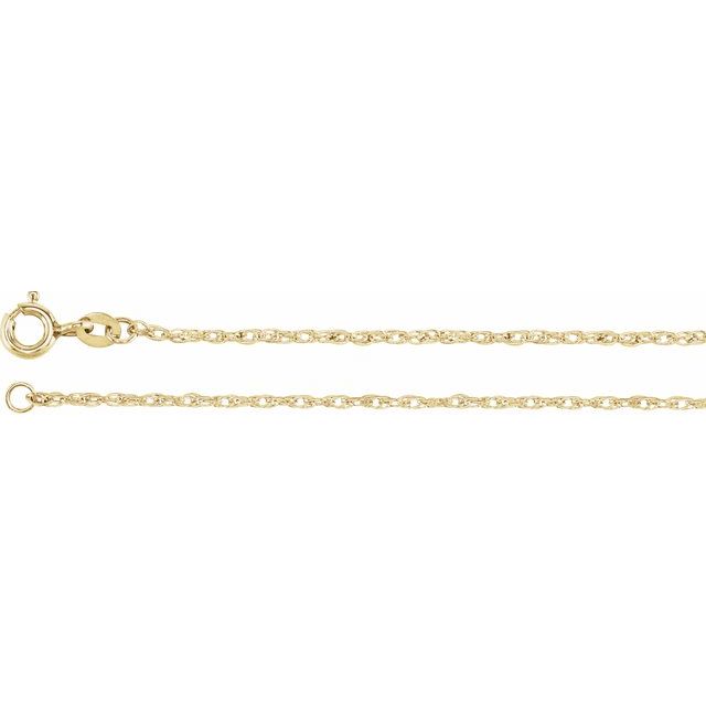 Yellow Gold Filled 1.25 mm Rope 16" Chain