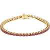 14K White Ruby Line 7" Bracelet