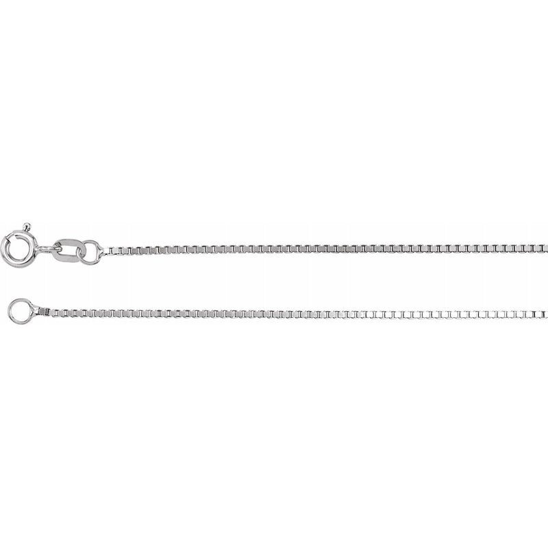 Sterling Silver 1 mm Solid Box Chain