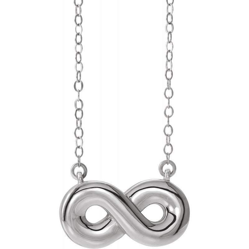Sterling Silver Infinity-Inspired Ash Holder 18" Necklace