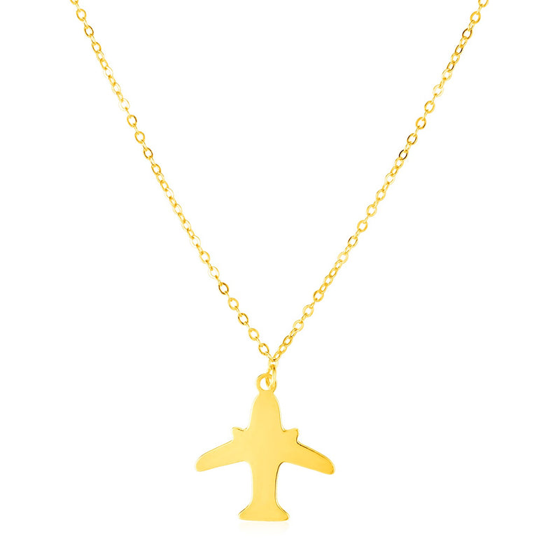 Airplane Necklace - Gold