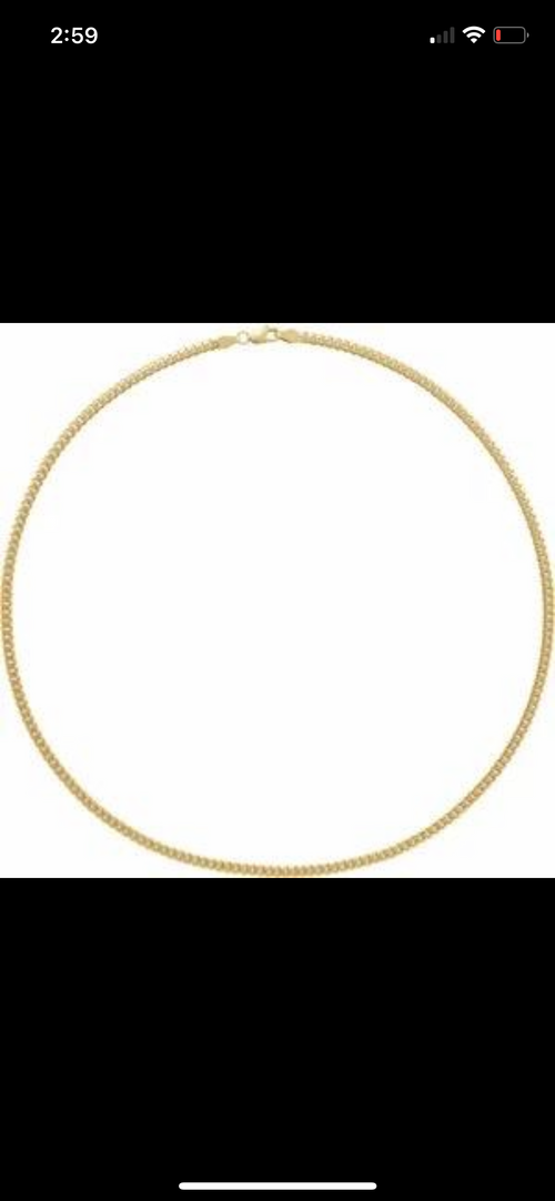 14K Yellow 3.3 mm Miami Cuban Link 18" Chain with Lobster Clasp